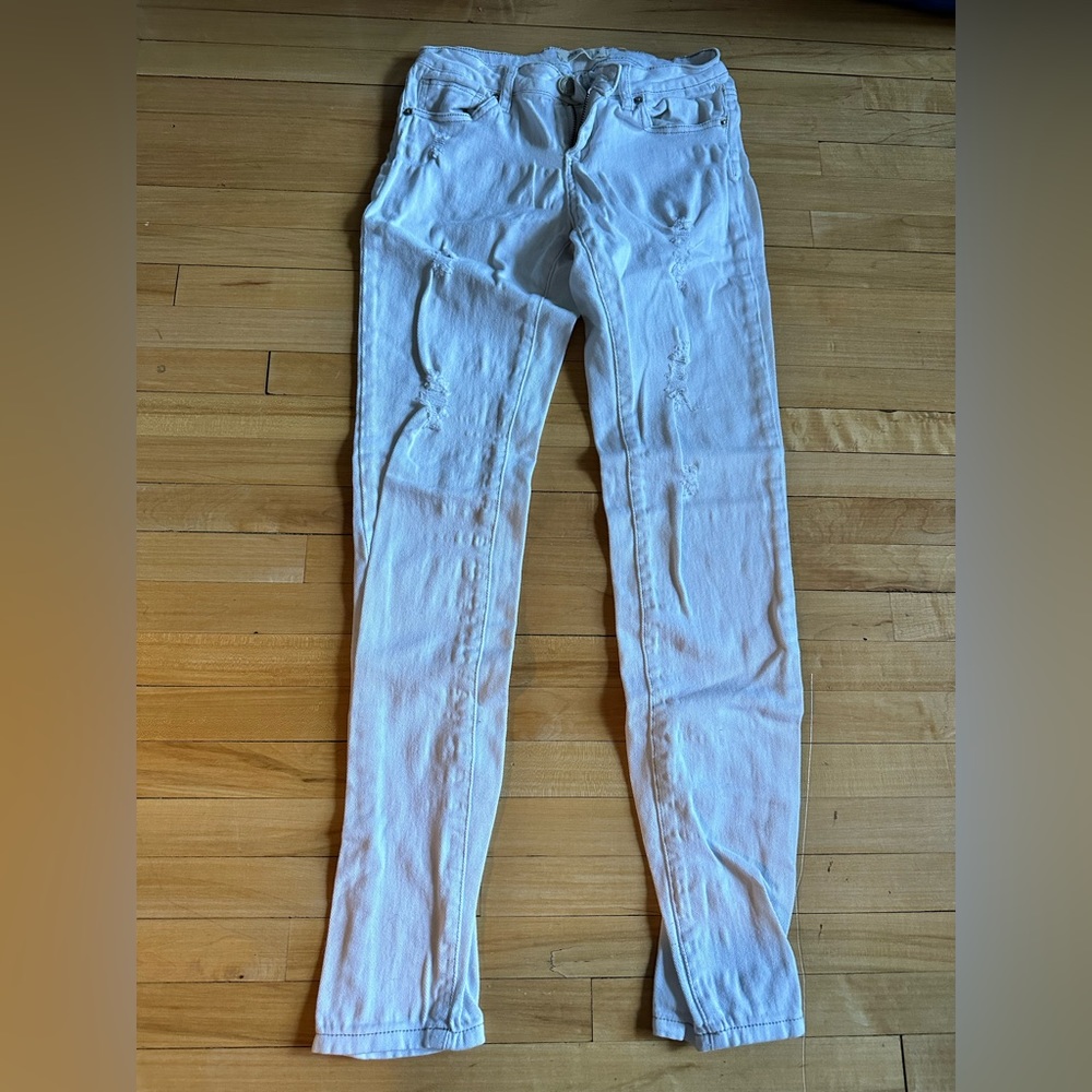 ARDENE White Ripped Jeans